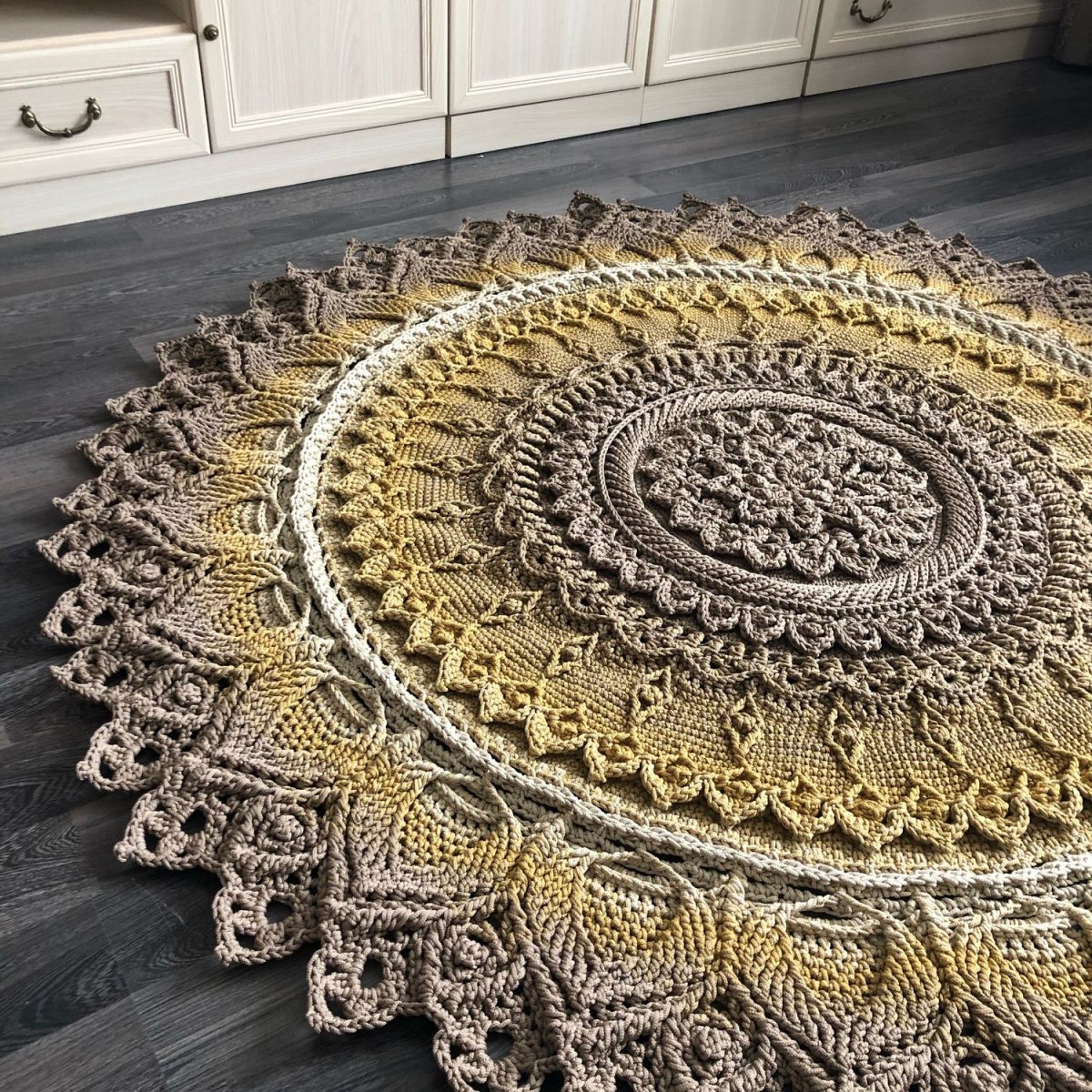 Вязаные ковры из полиэфирного шнура
