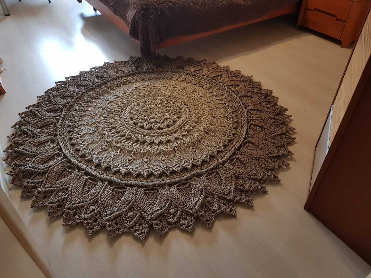 Вязаные ковры из полиэфирного шнура