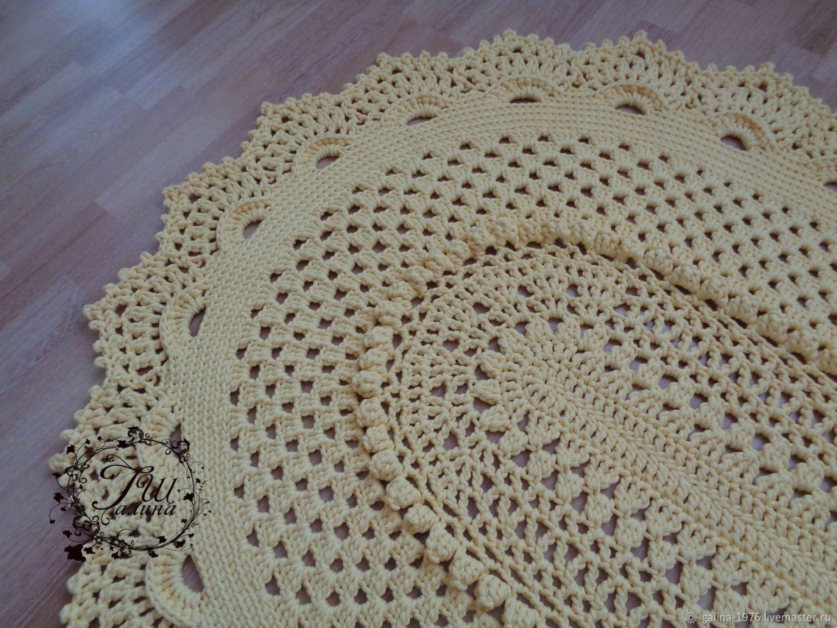 Овальный ковер из полиэфирного шнура