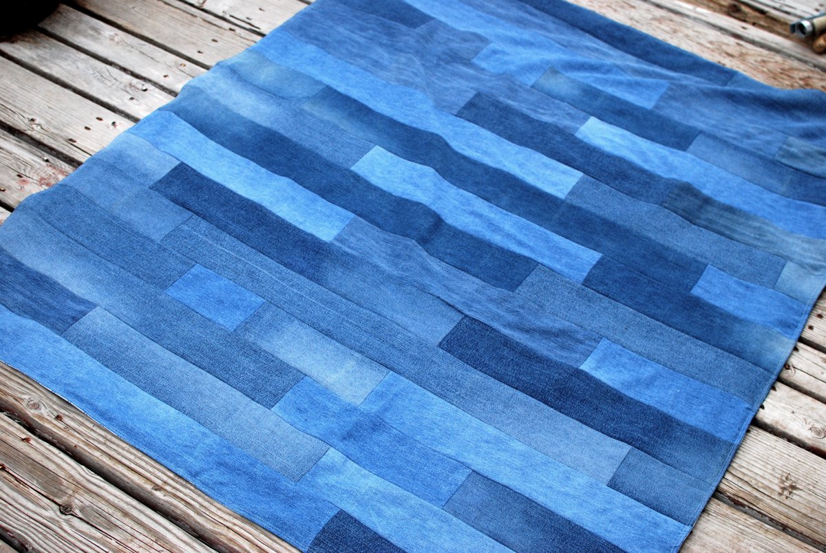 Коврик из джинсов