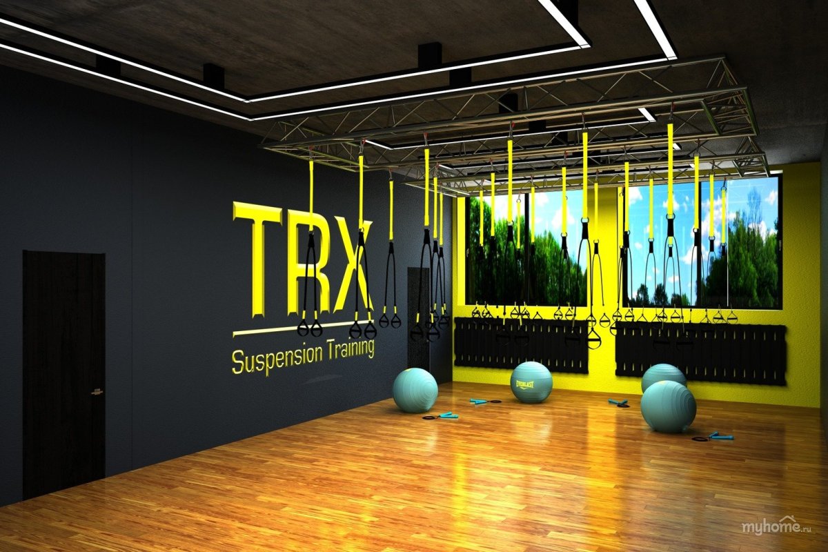 Интерьер фитнес студии
