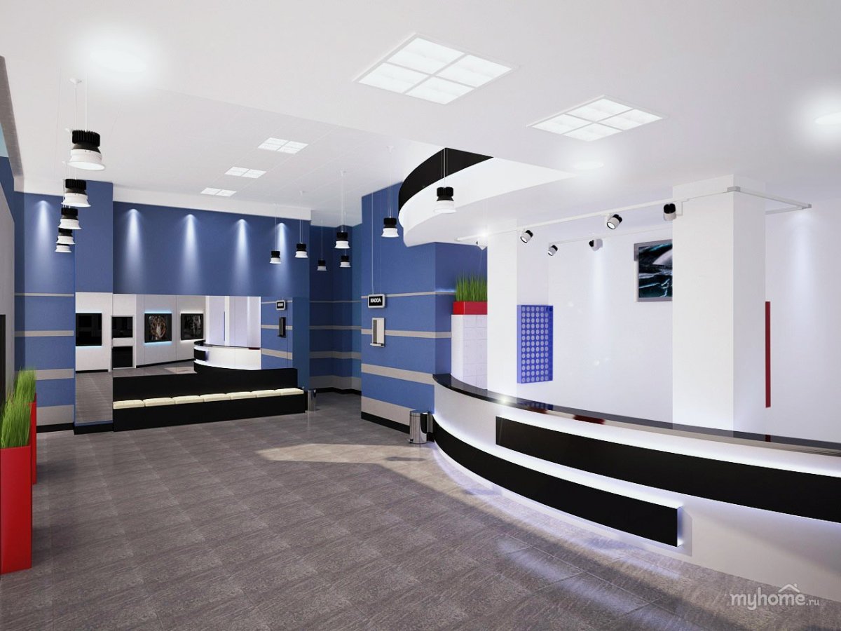 Вестибюль спортивного комплекса интерьер