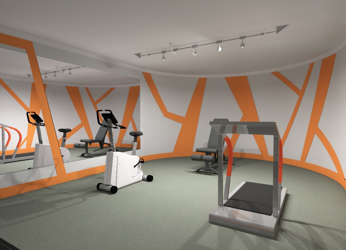 Стены в спортзале