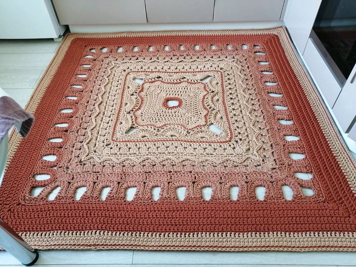 Ковер из шнура