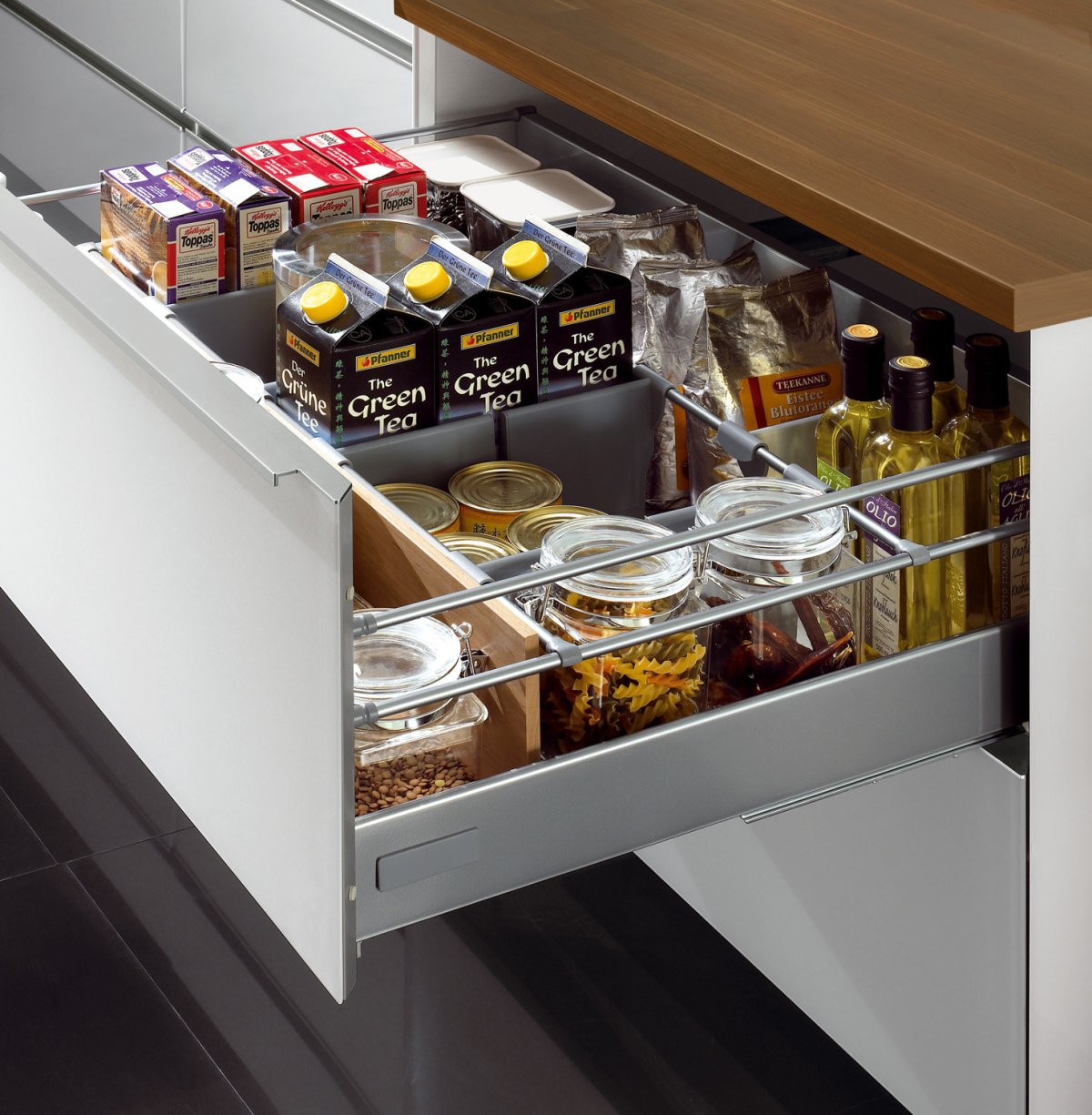 Разделители в ящики для специй на кухне