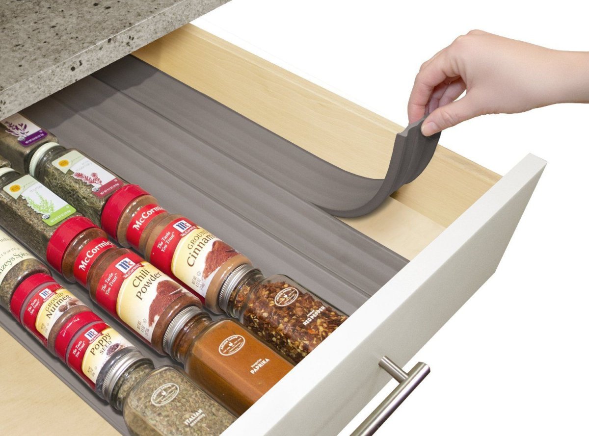 SPICELINER in Drawer Spice Organizer 6-Pack (24 Bottles) warm Gray