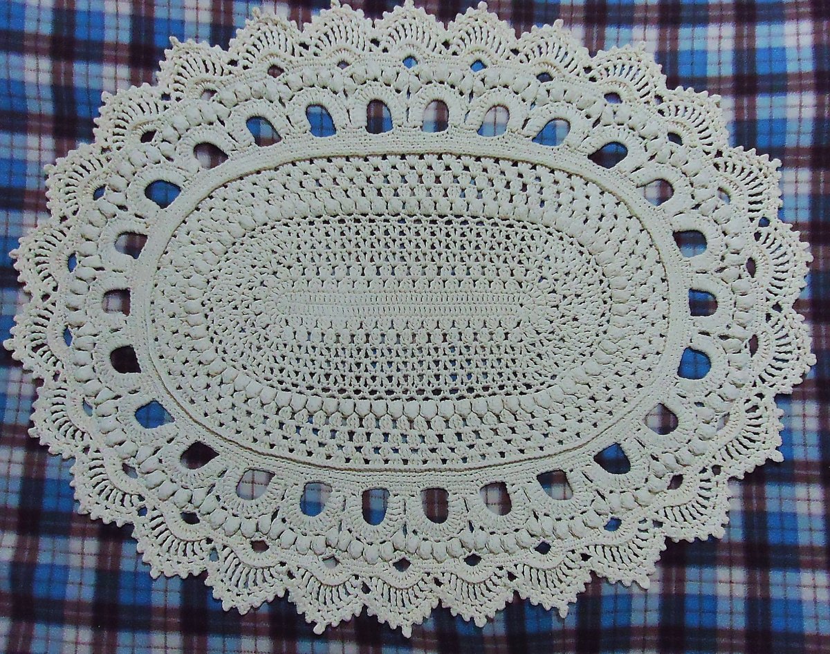 Ковры крючком овальной формы