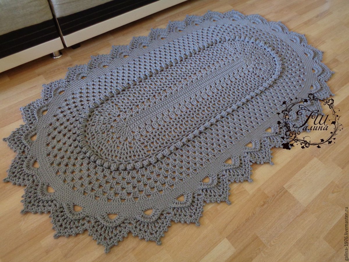 Вязаные ковры крючком