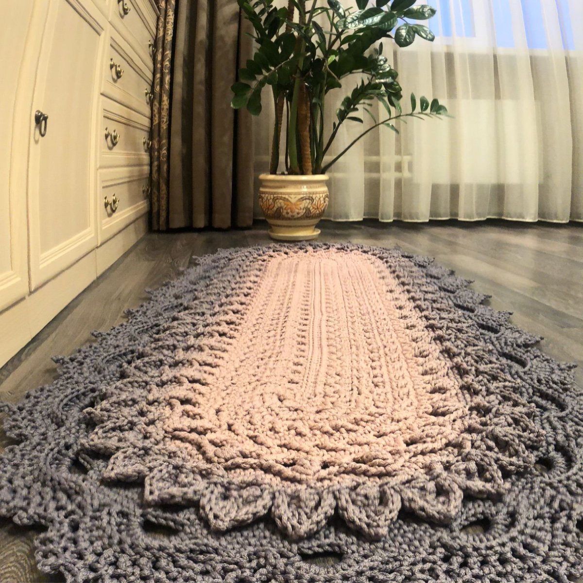 Ковер дорожка из полиэфирного шнура