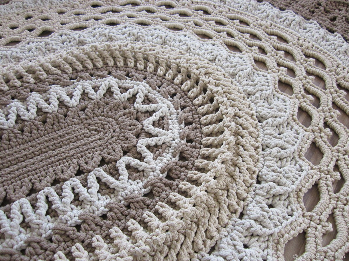 Tapete de Crochê fácilпрямоугольные