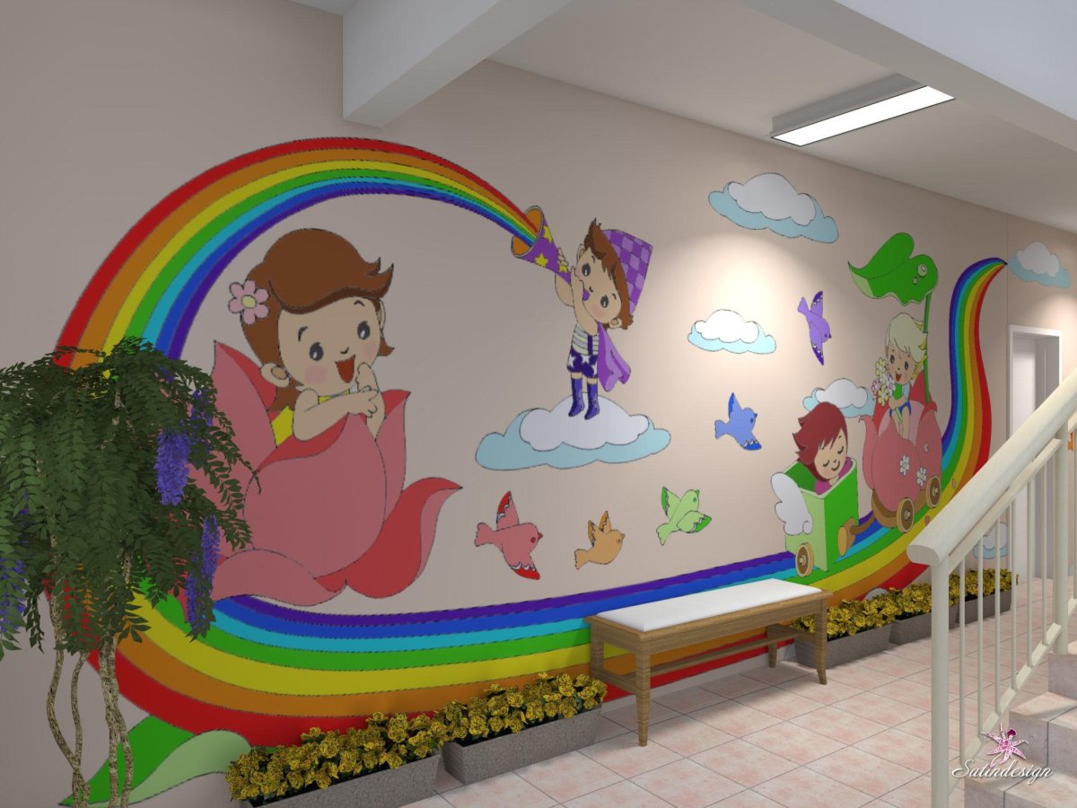 Украшение холла в детском саду