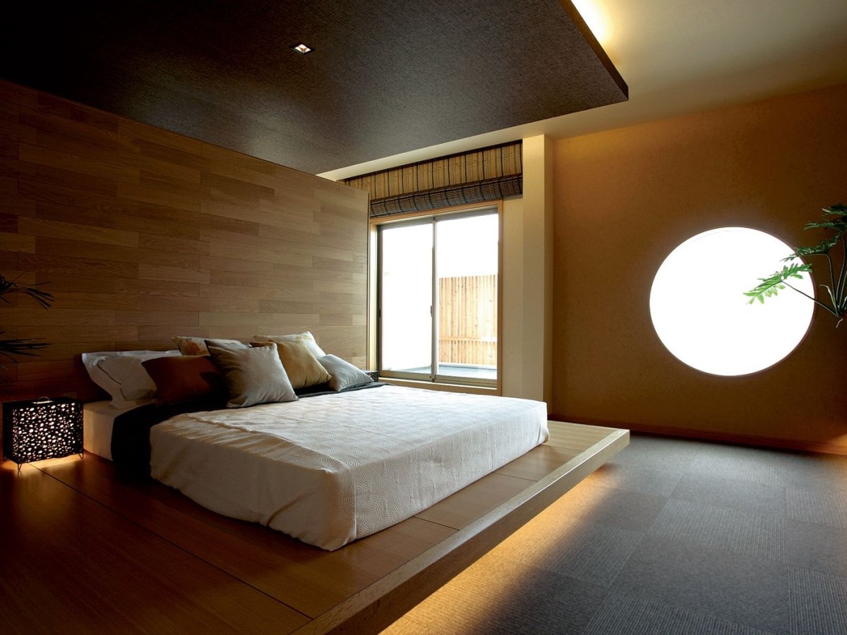 Японские дома внутри спальня