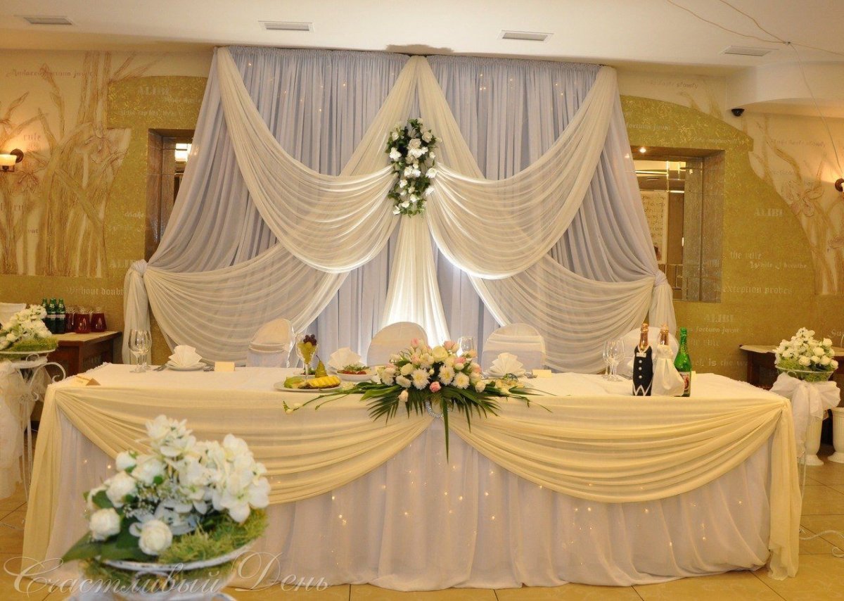 Варианты оформления свадебного зала