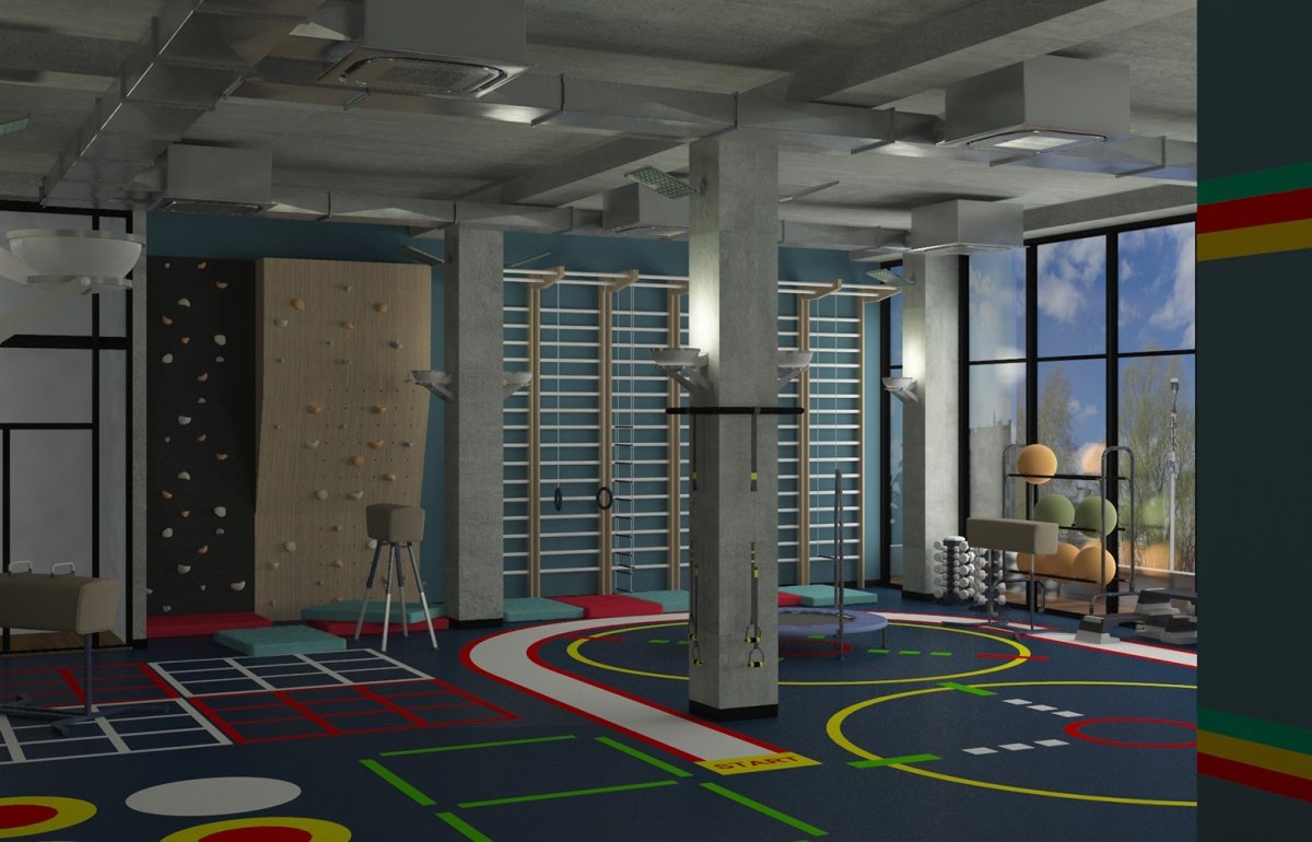 Спортзал в школе будущего