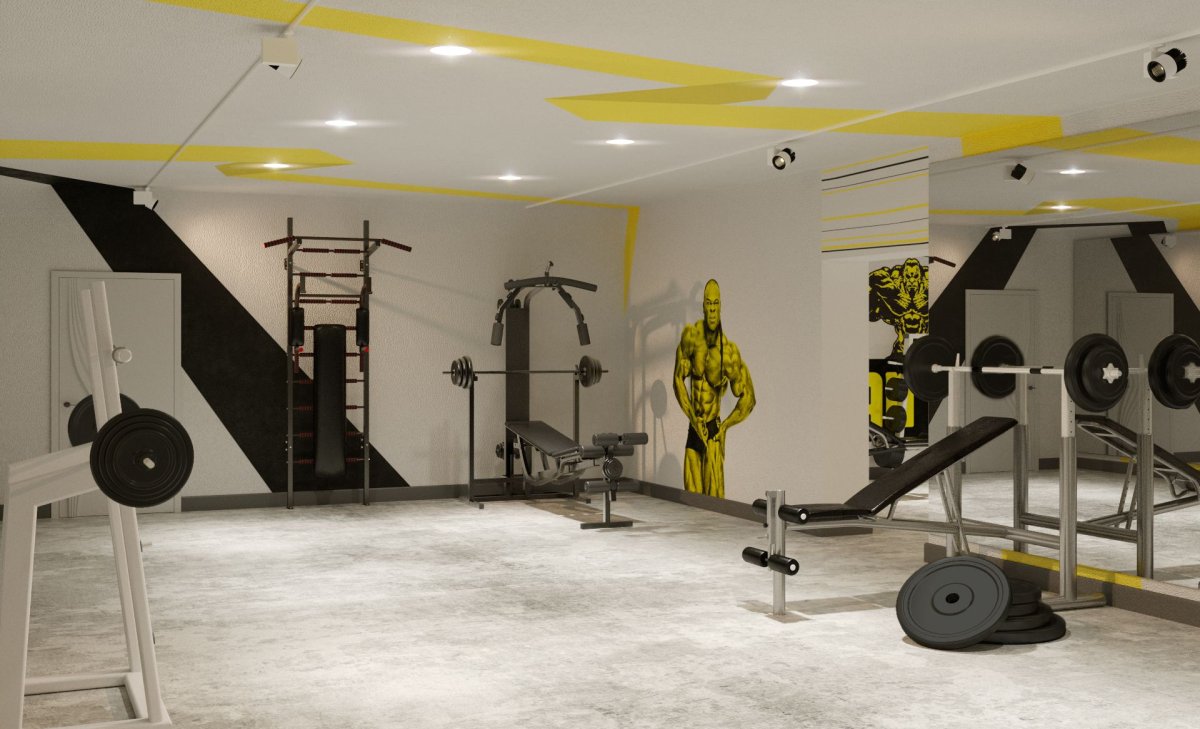 Стены тренажерного зала