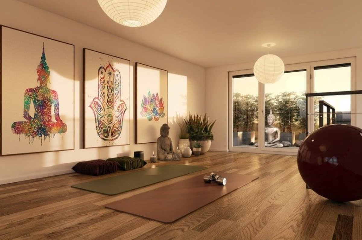 Студия йоги интерьер