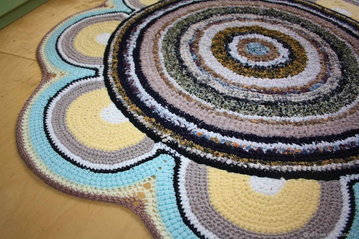 Коврики вязаные крючком на пол