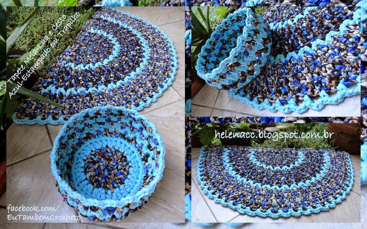 Корзинка из старых футболок крючком