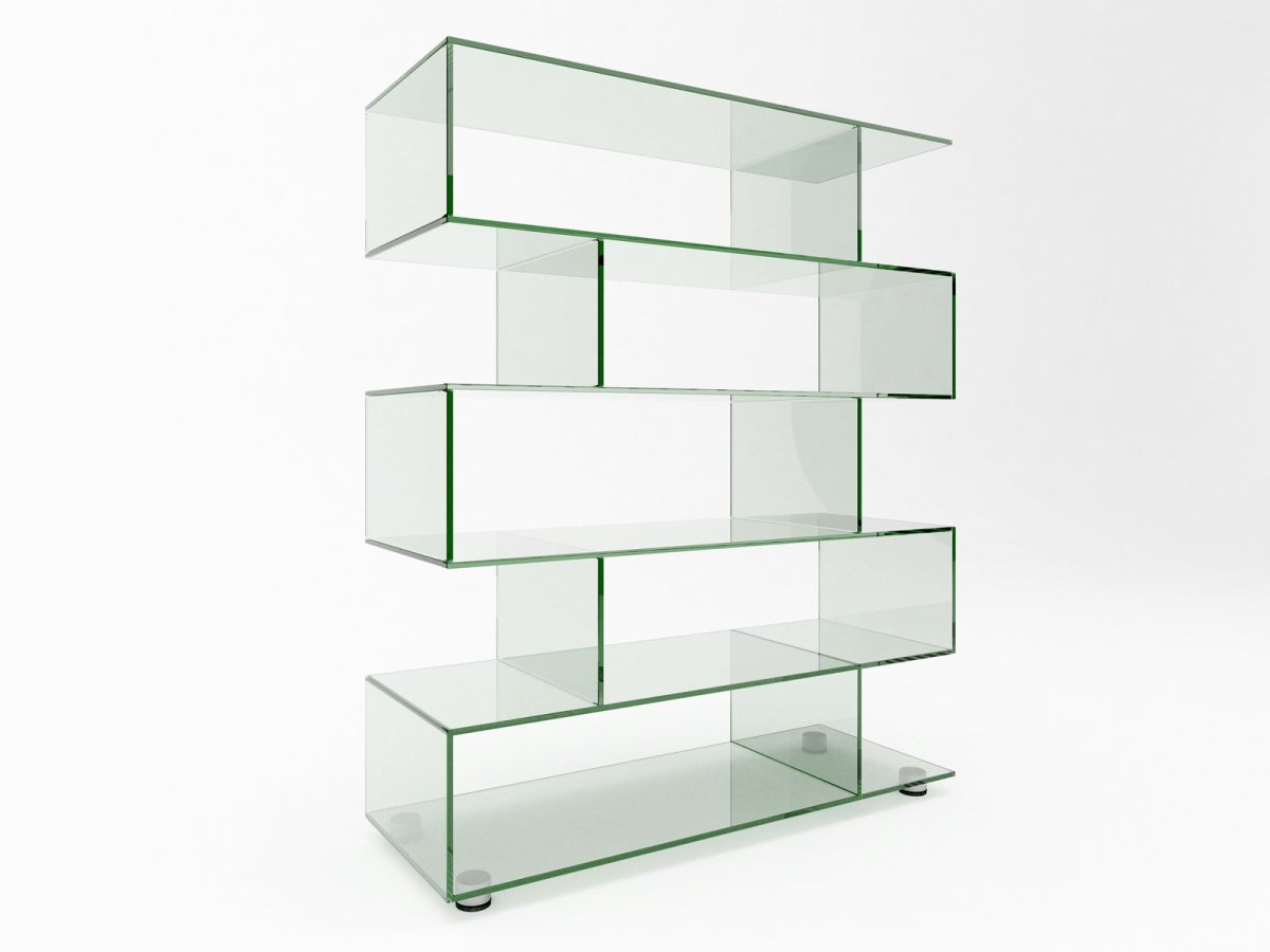 Стеллаж стеклянные полки