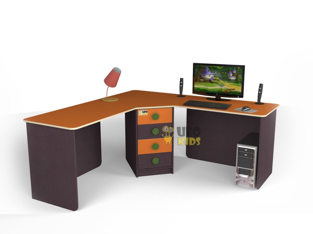 Угловой стол для двоих детей