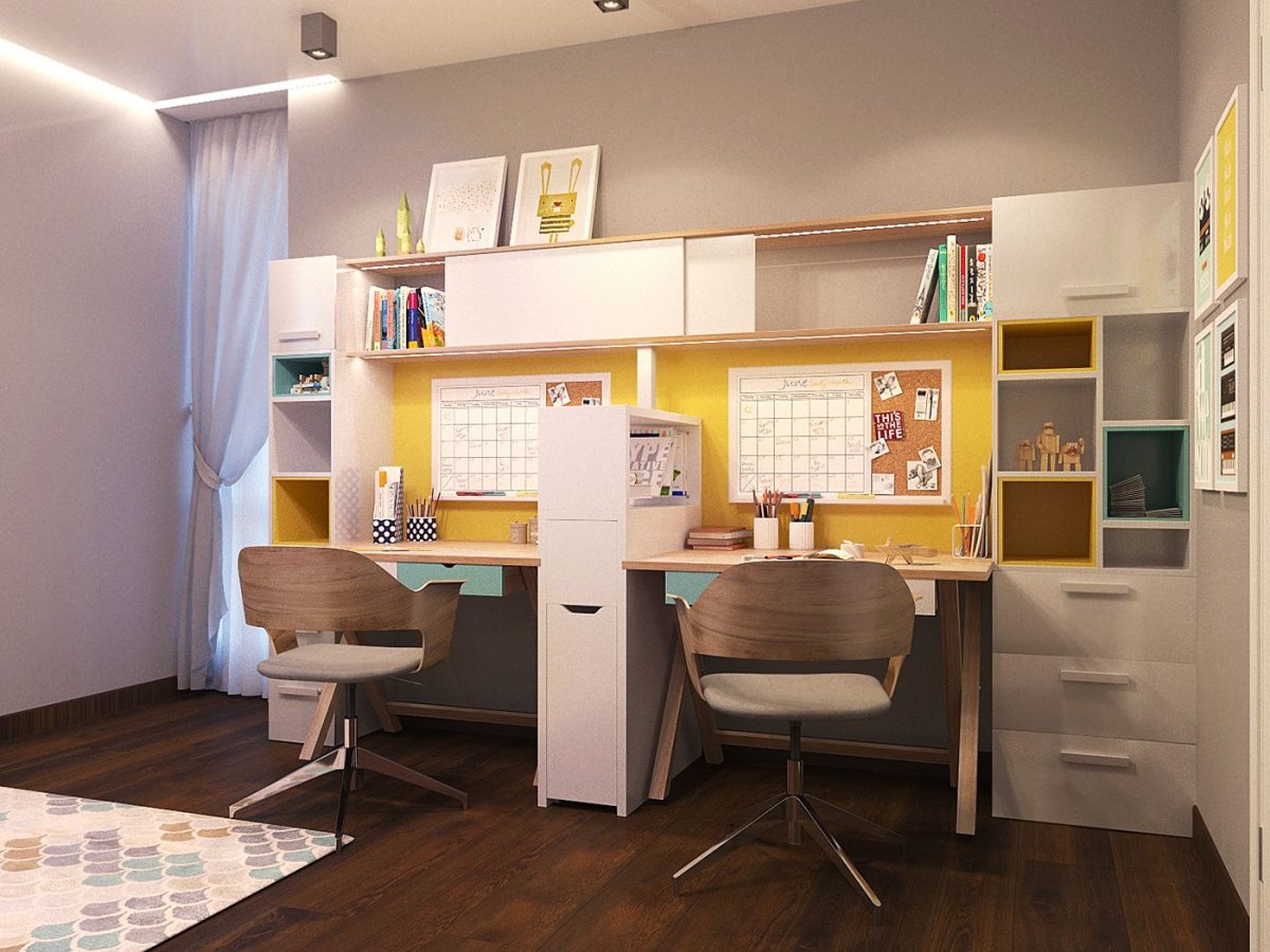 Рабочая зона для двух детей