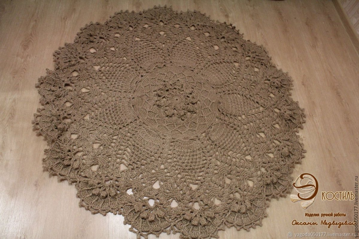 Ковёр Гранд крючком из джута