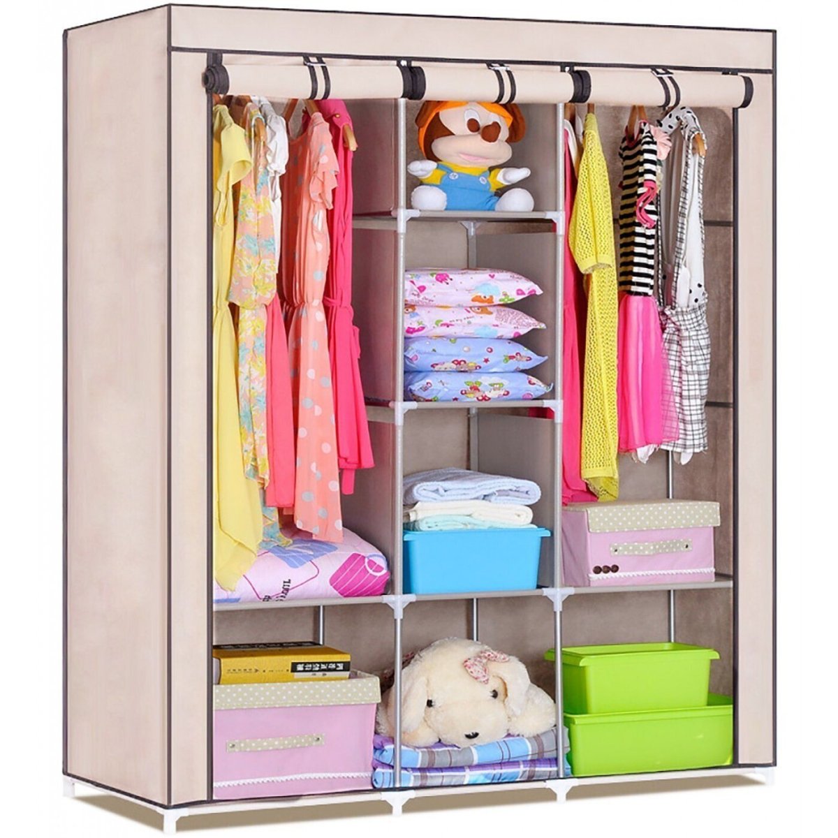 Тканевый шкаф Storage Wardrobe 88130 (бежевый)