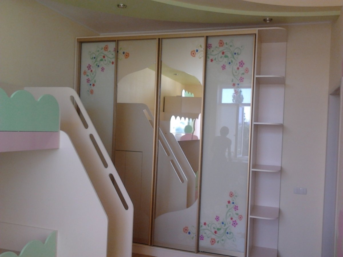 Шкаф купе в детскую для двоих