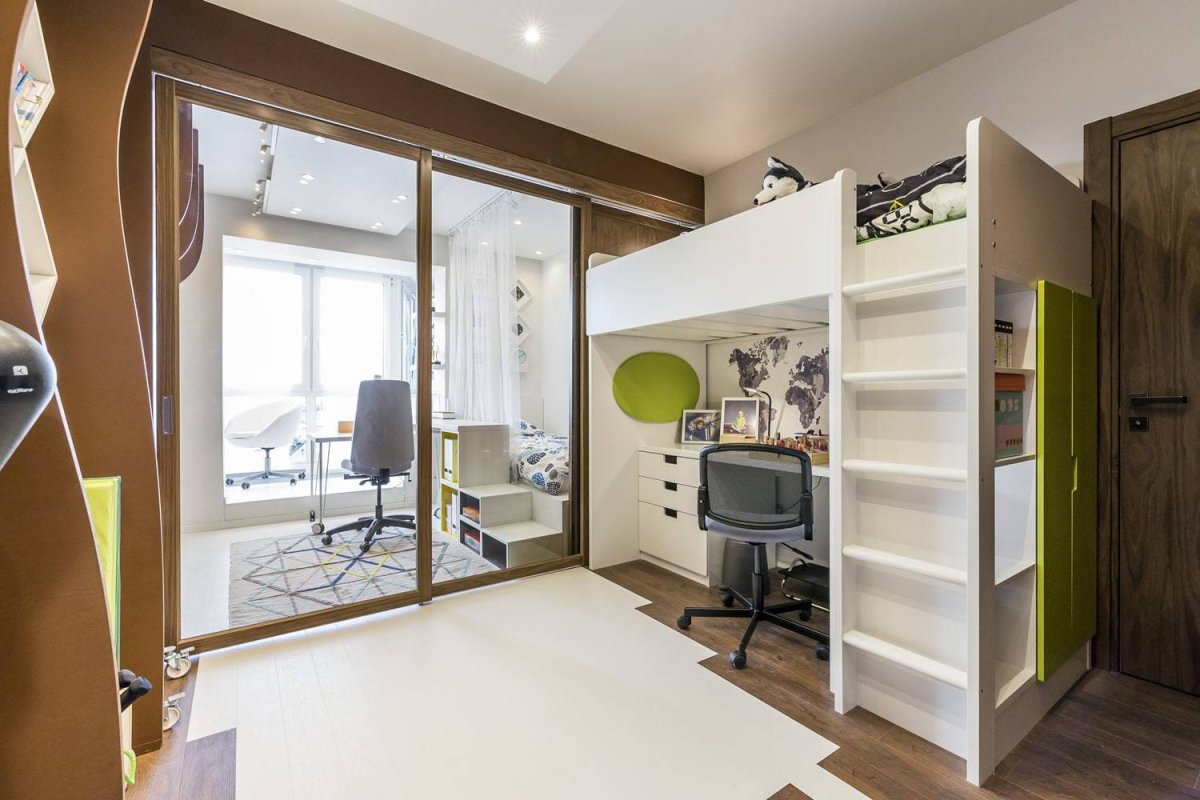 Зонирование комнаты для двоих детей