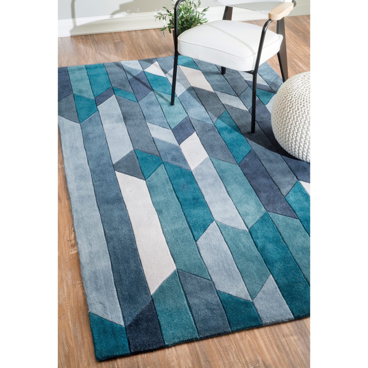 NULOOM abstract Modern ковер бирюза