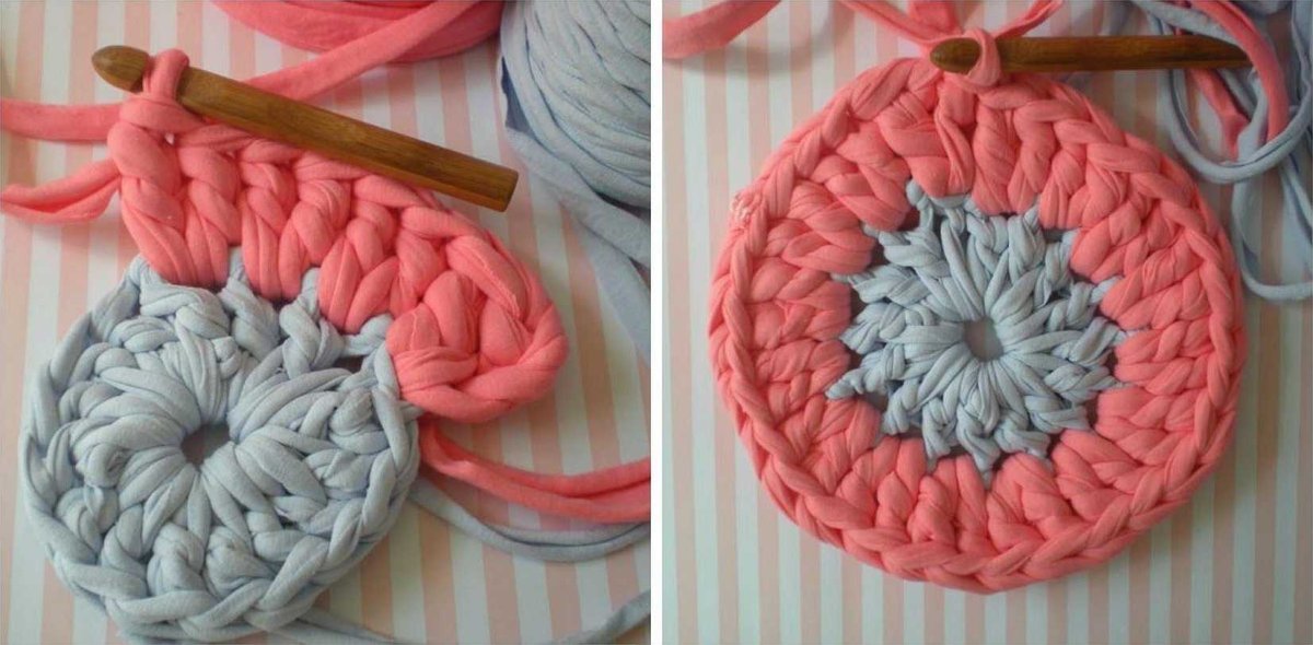 Коврики крючком из пряжи для начинающих