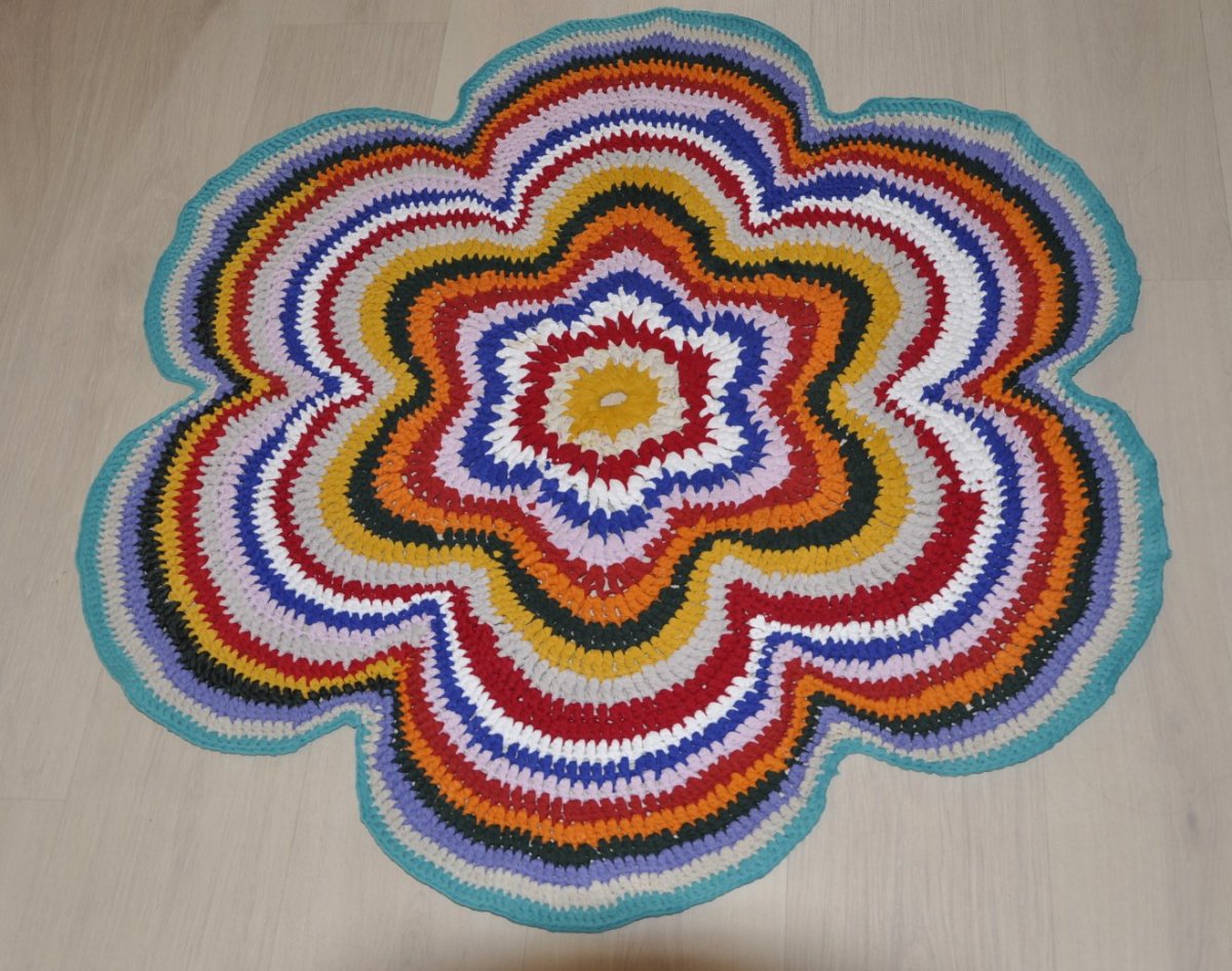 Коврики крючком из пряжи для начинающих