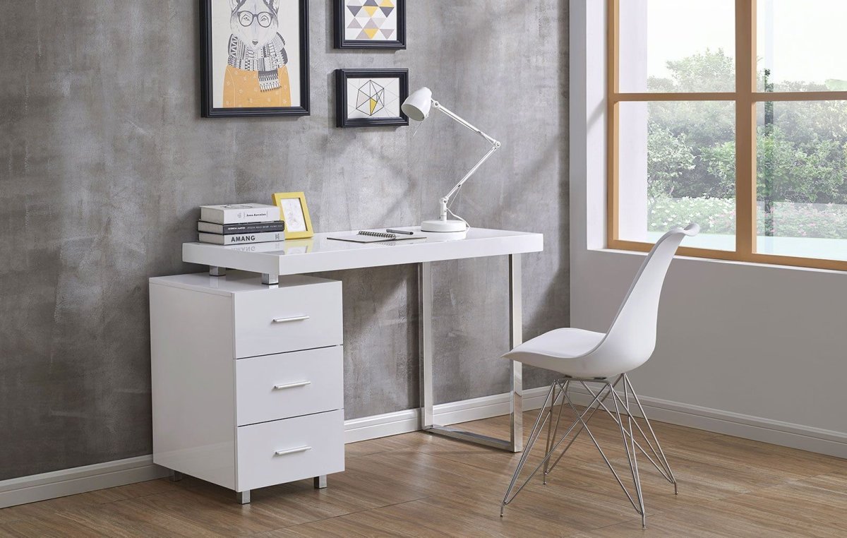 Письменный стол Evita прозрачный / белый