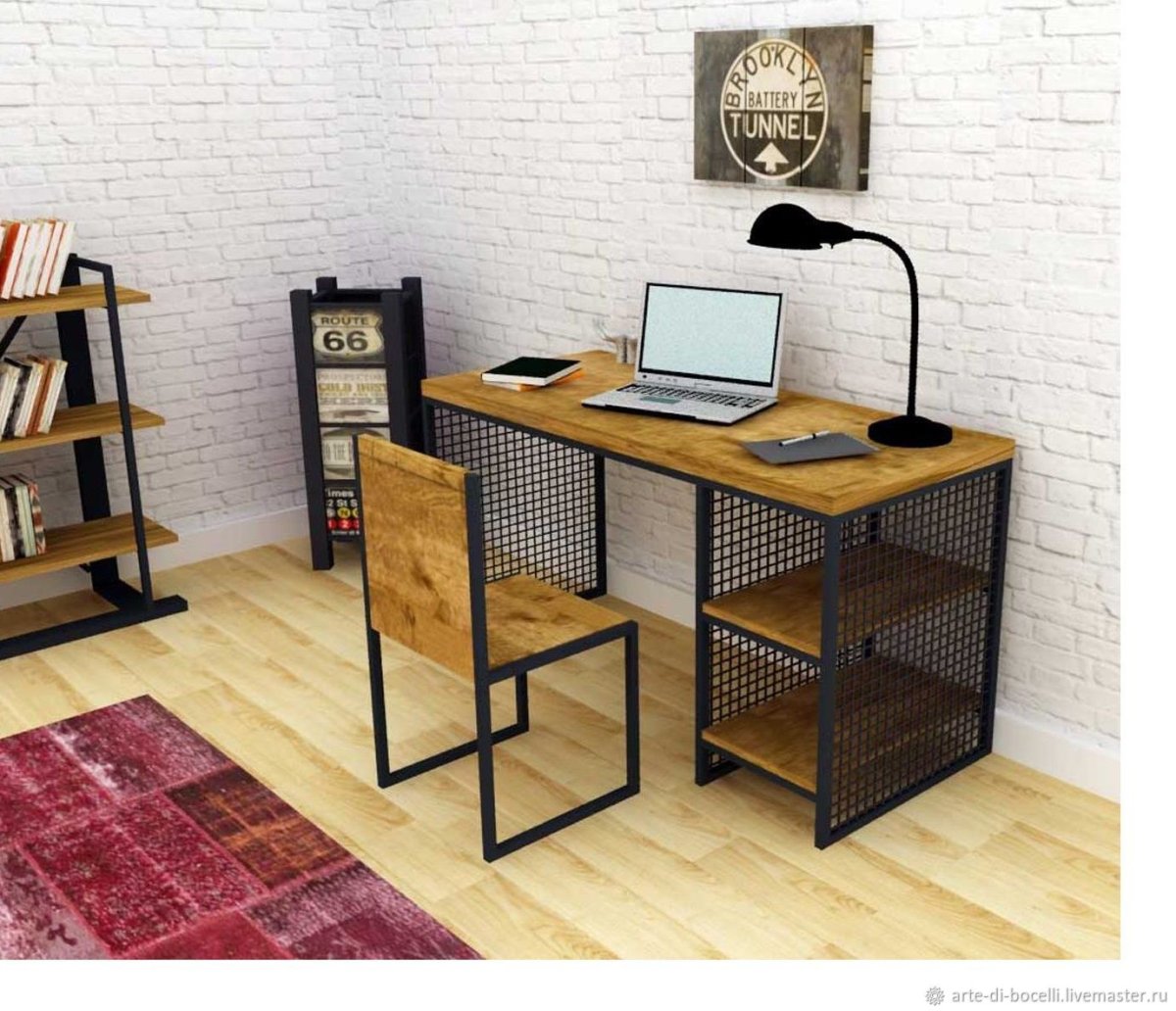 Компьютерный стол в стиле лофт