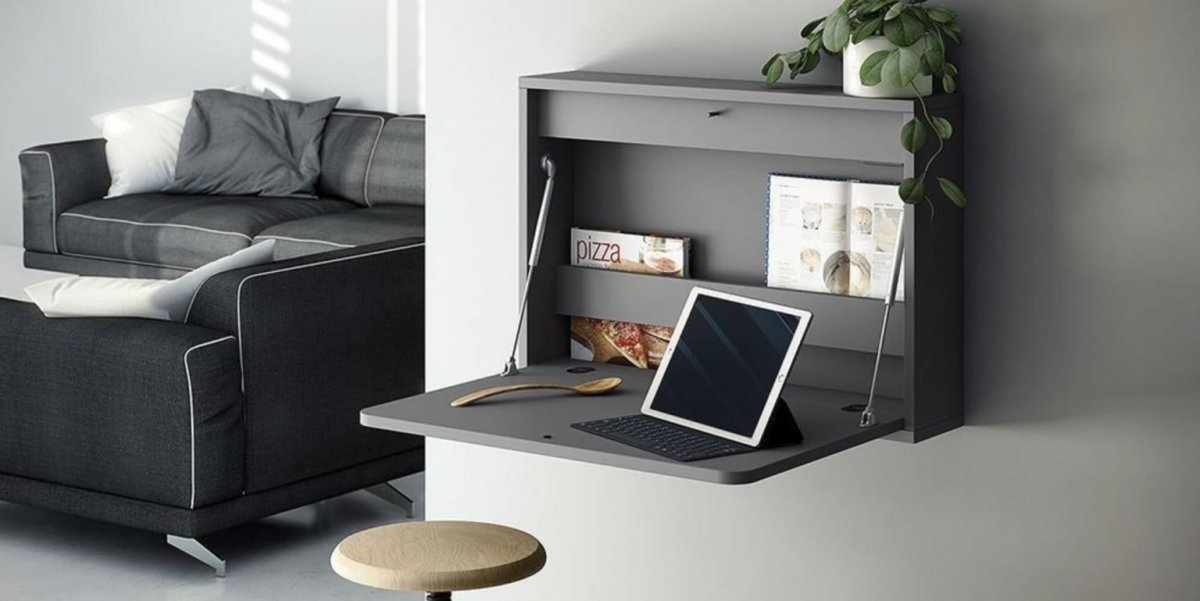 Стол навесной с тумбой