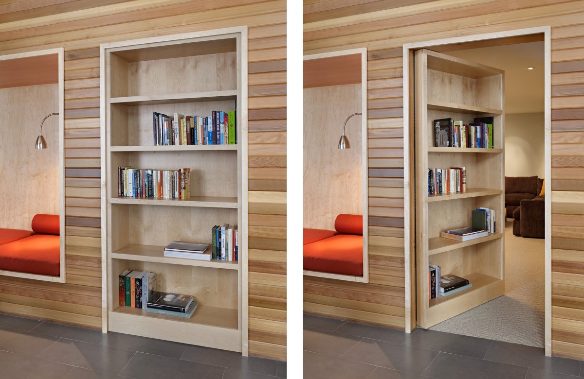 Потайные двери в интерьере