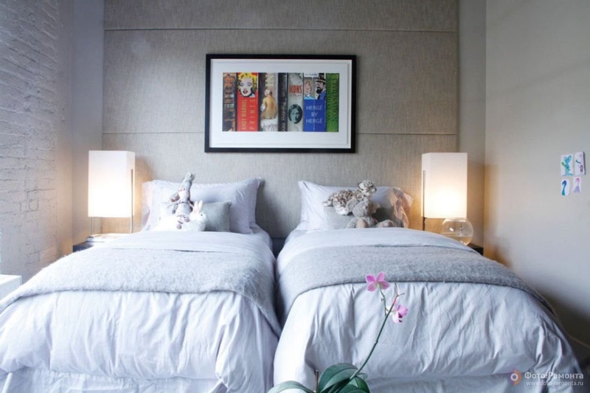 Спальня с раздельными кроватями