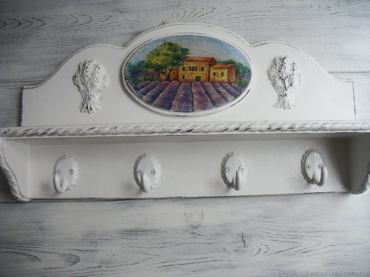 Вешалка настенная декупаж