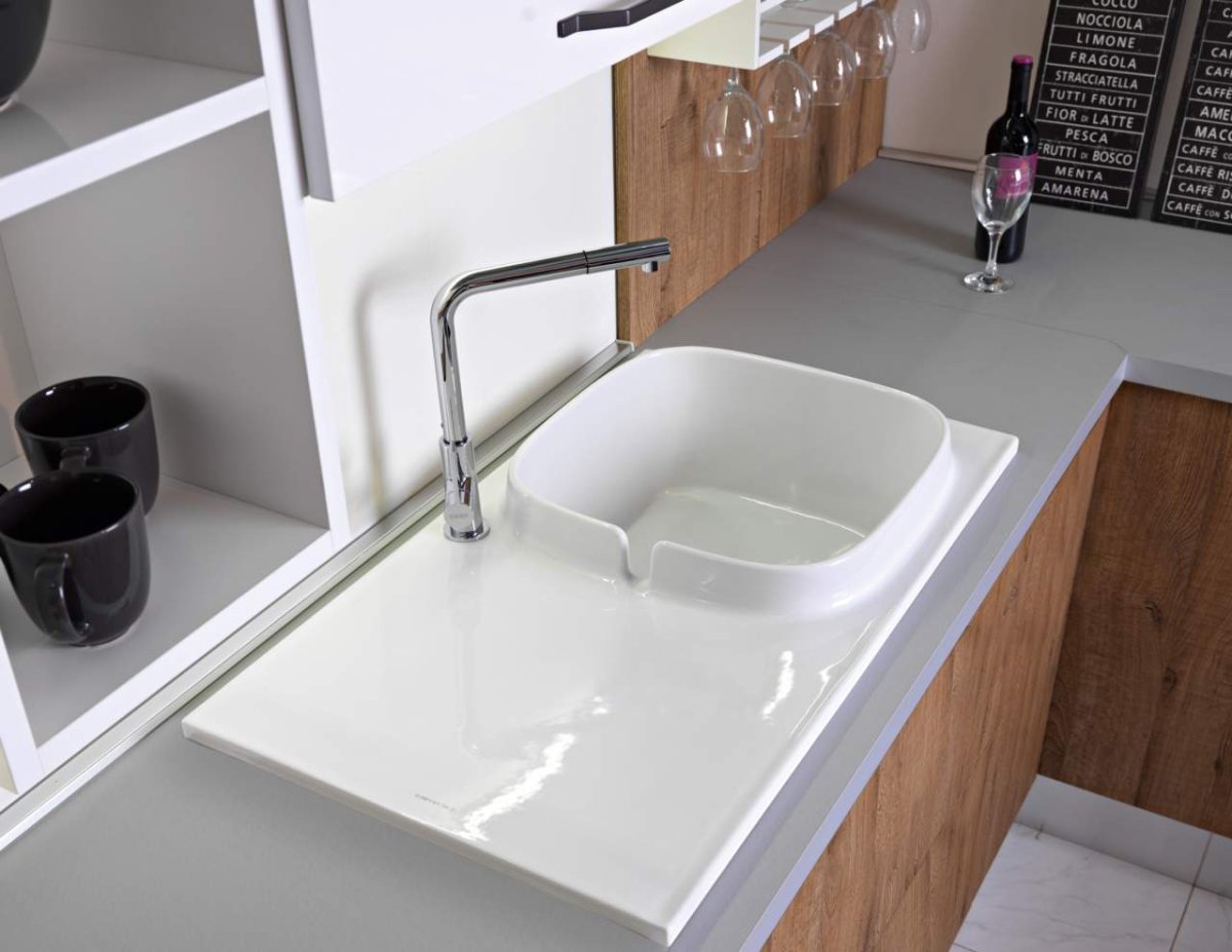 Мойка интегрированная в столешницу