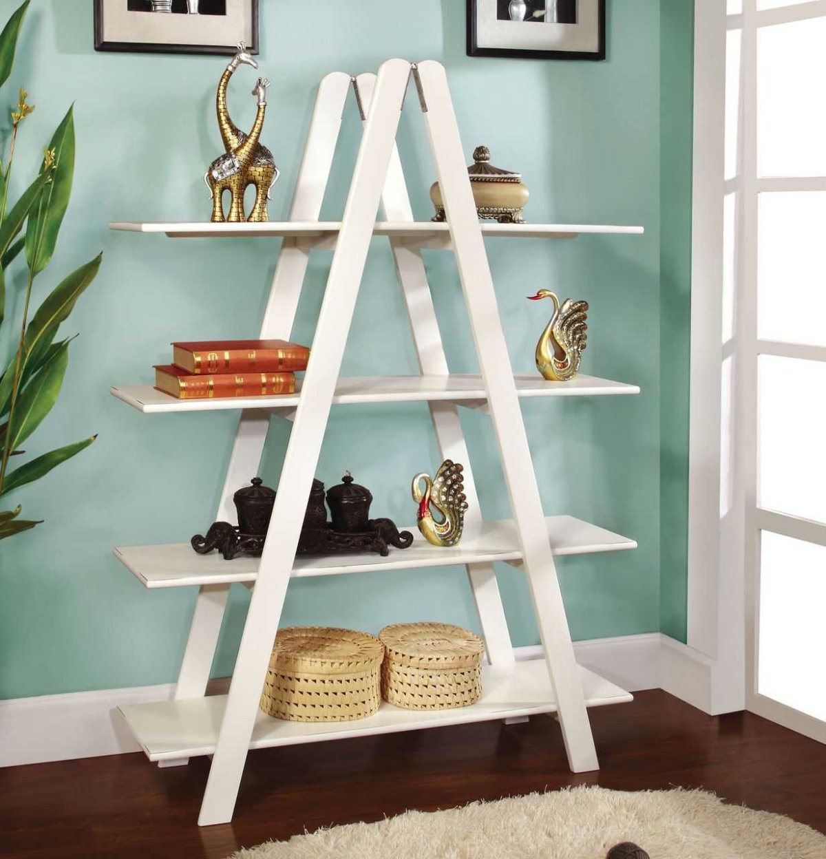 Стеллаж деревянный лесенка