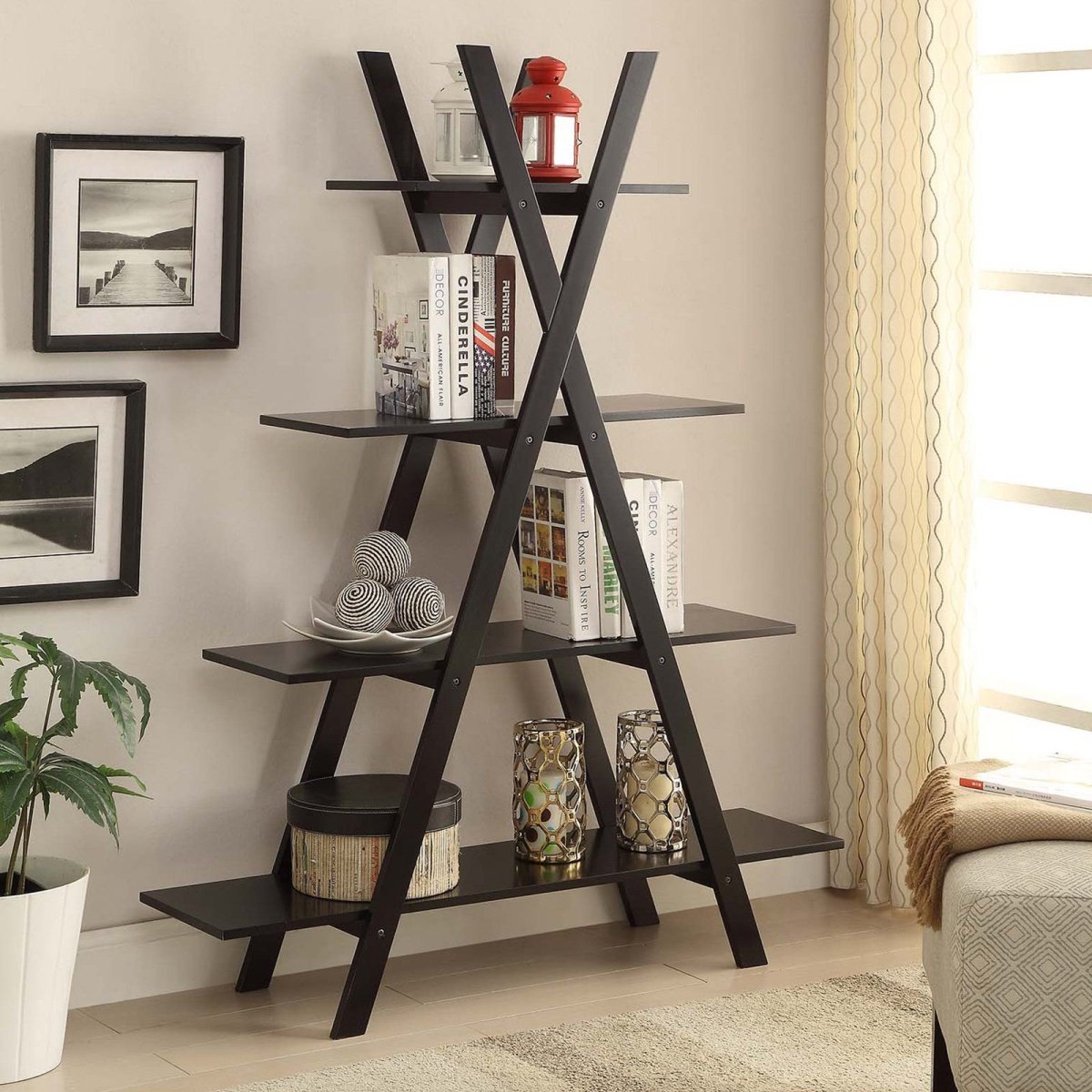 Стеллаж лестница