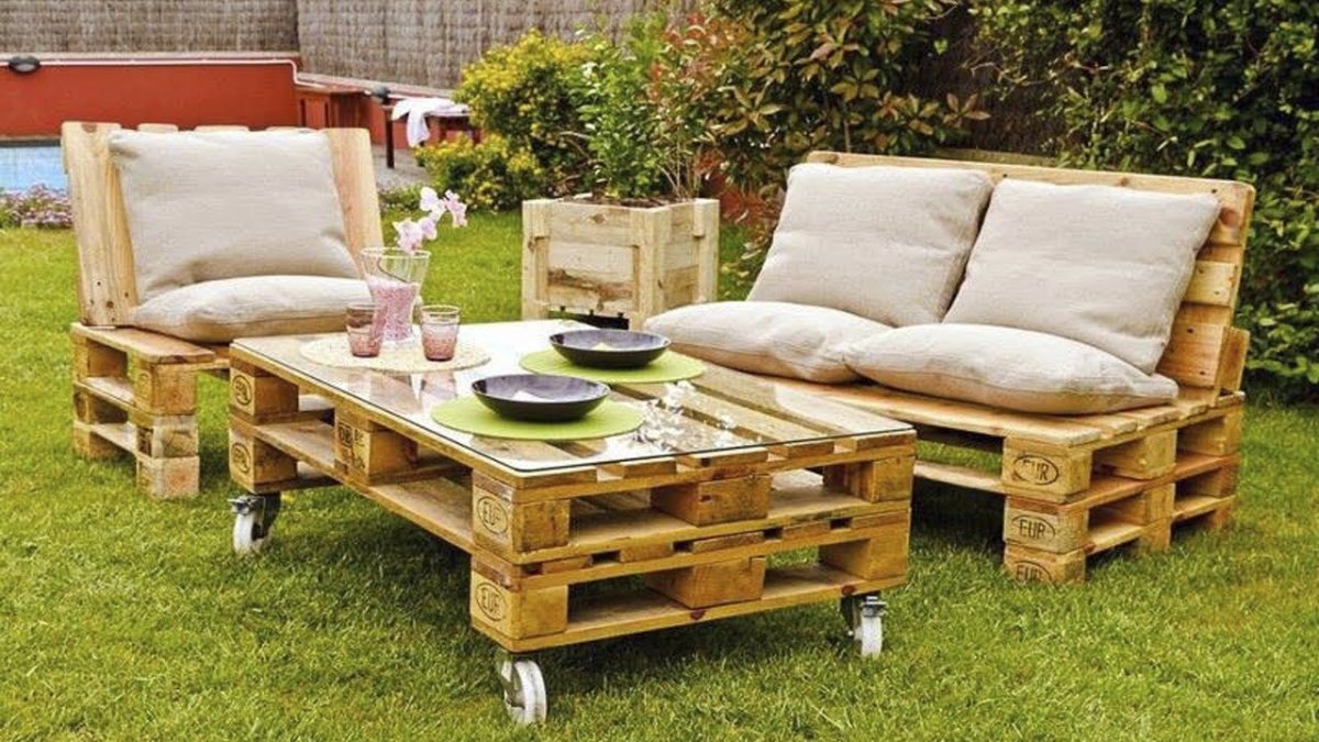Дачная мебель из паллет