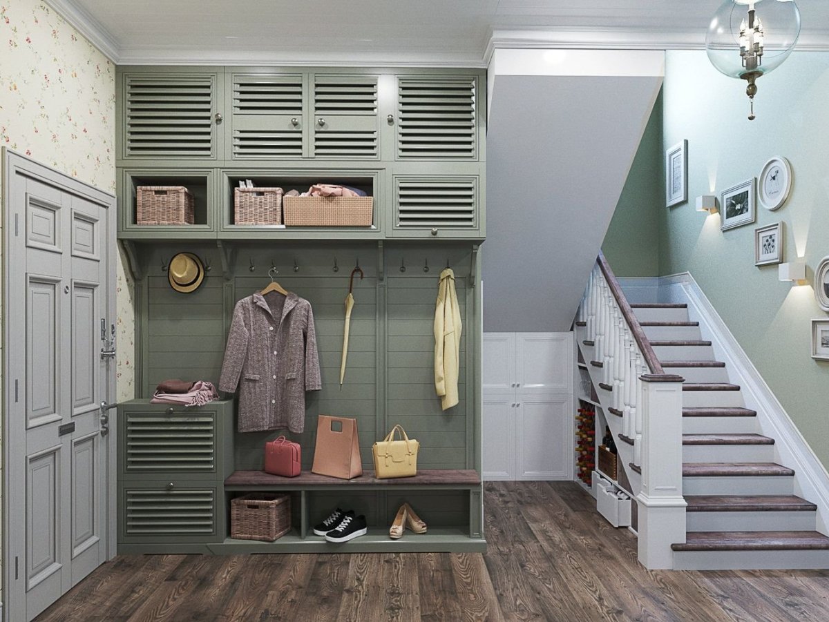 Прихожая в деревенском стиле