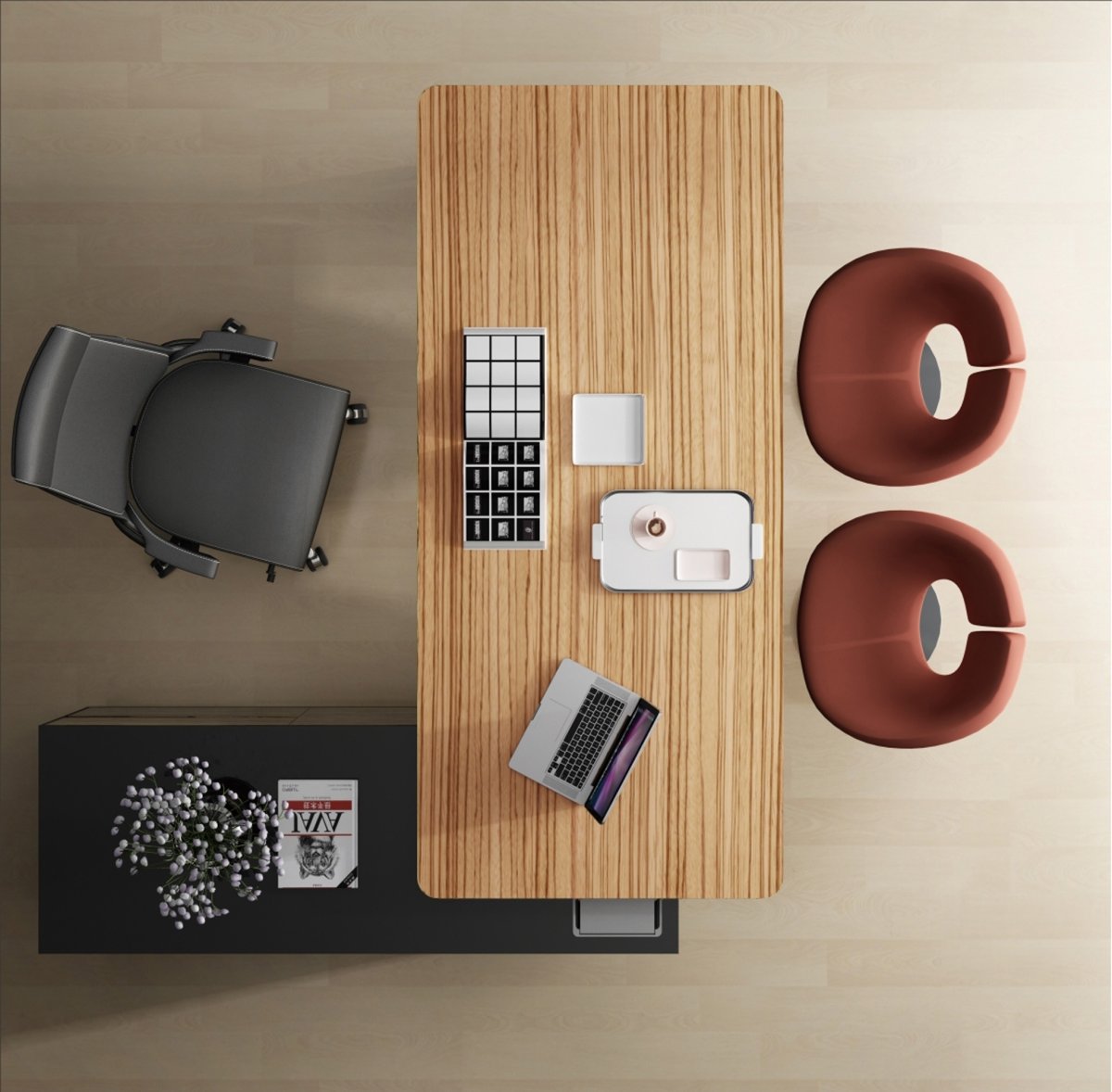 Компьютерный стол сверху