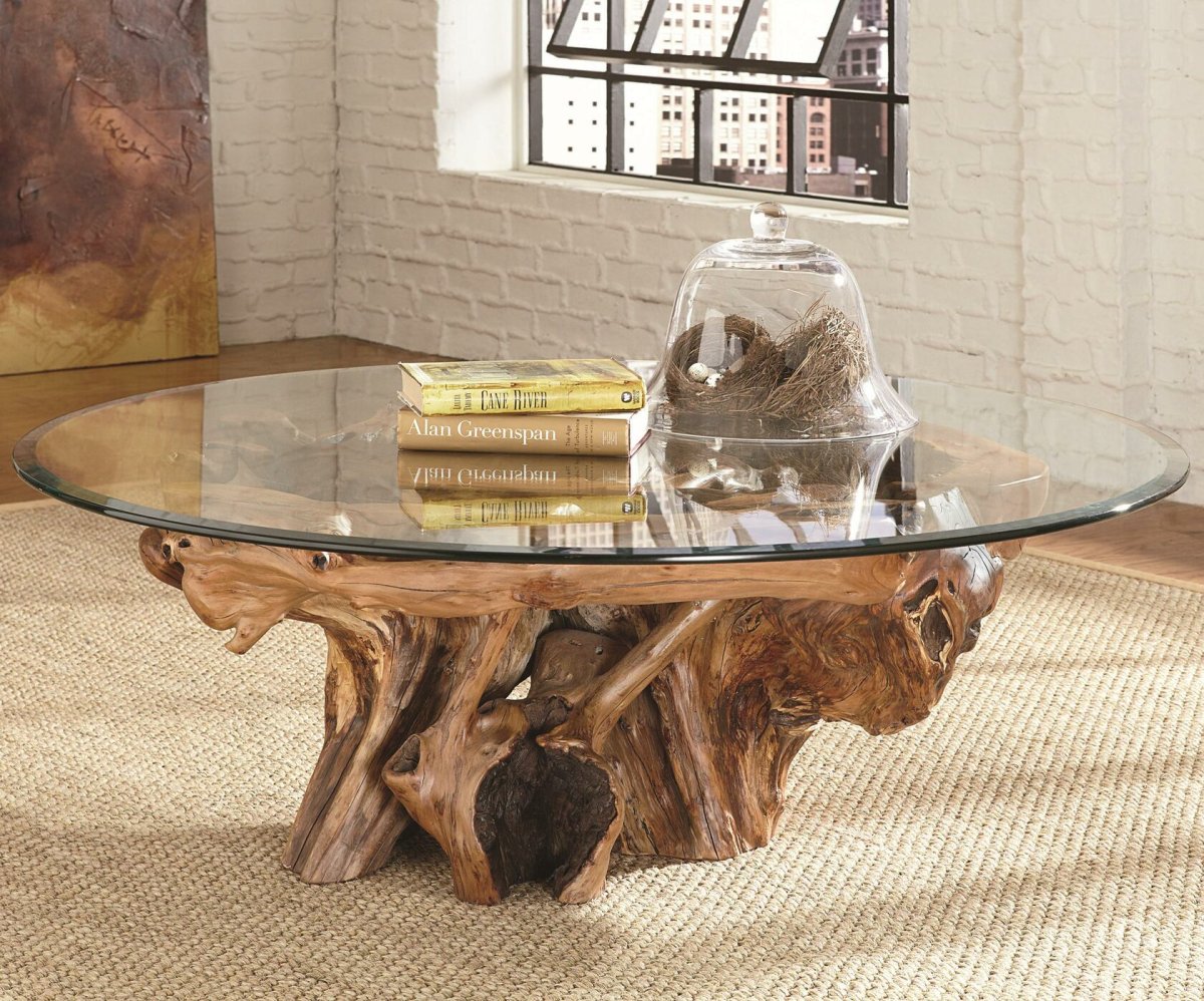 Журнальный столик из пня