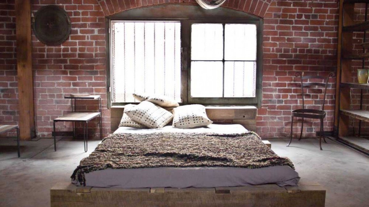 Спальня в стиле лофт Индастриал