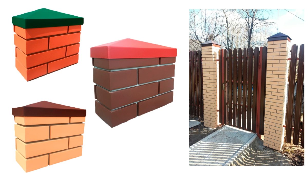 Модуль кирпичного столба "флэмиш" 296*380