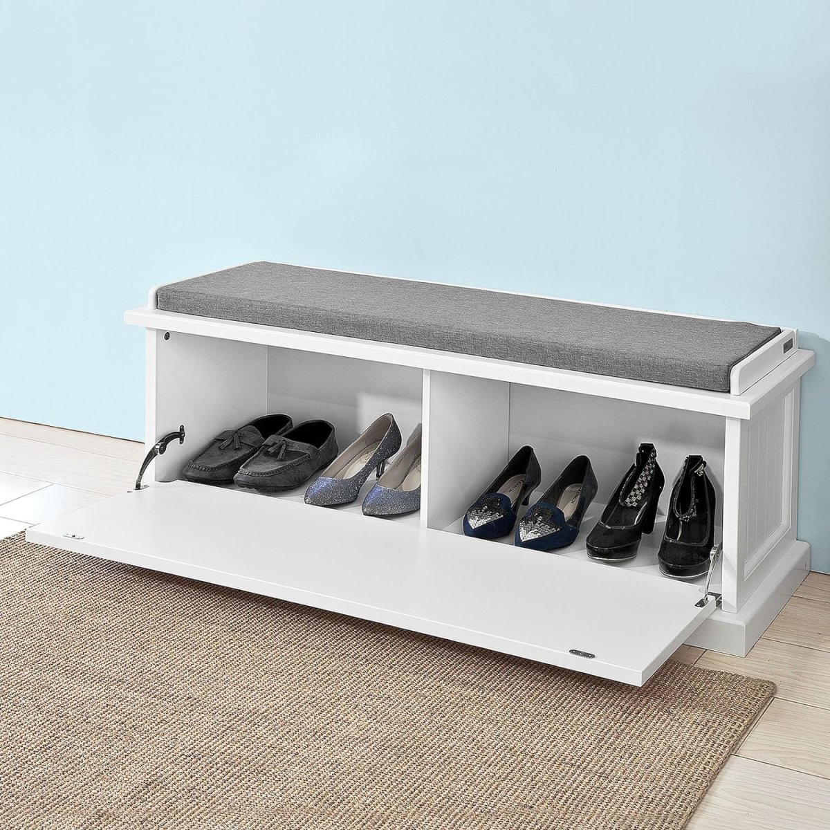 Обувница в прихожую с сиденьем