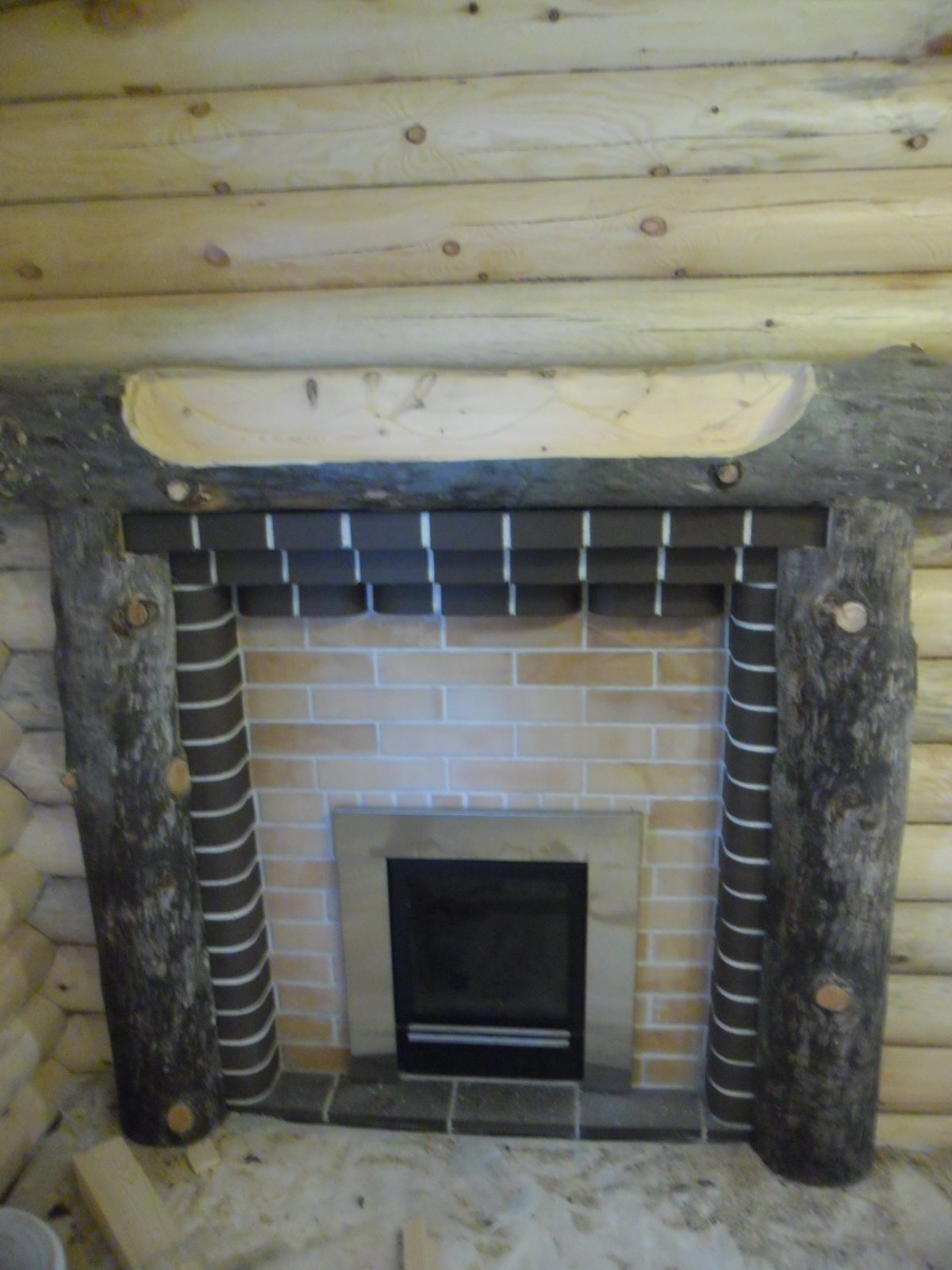 Обкладка портала банной печи с выносной топкой