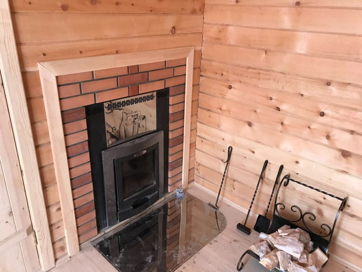 Баня с топкой из предбанника